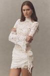 De La Vali Bodita Long-Sleeve Lace Mini Dress