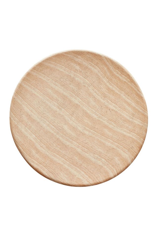 Janice Round Travertine Concrete Dining Table #3