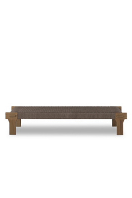 Four Hands Moxie Rectangular Woven Teak Outdoor Coffee Table