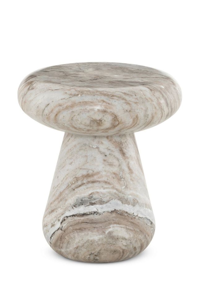 Pablo Indoor/Outdoor Round Marble End Table #1