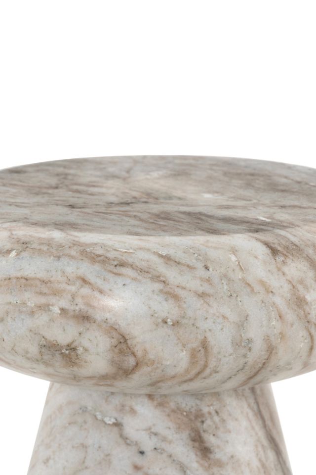 Pablo Indoor/Outdoor Round Marble End Table #3