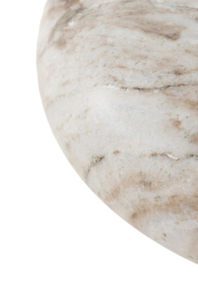 Pablo Indoor/Outdoor Round Marble End Table #4