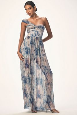 Dress The Population Idalia One-Shoulder Floral Maxi Dress