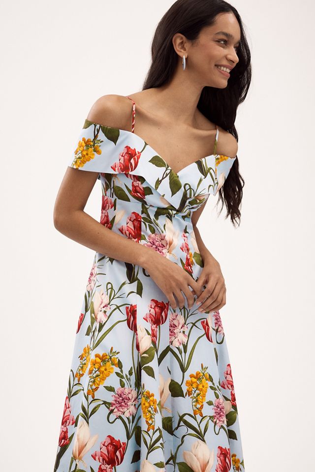 Sachin & Babi Minnie Off-The-Shoulder Floral A-Line Midi Dress #2
