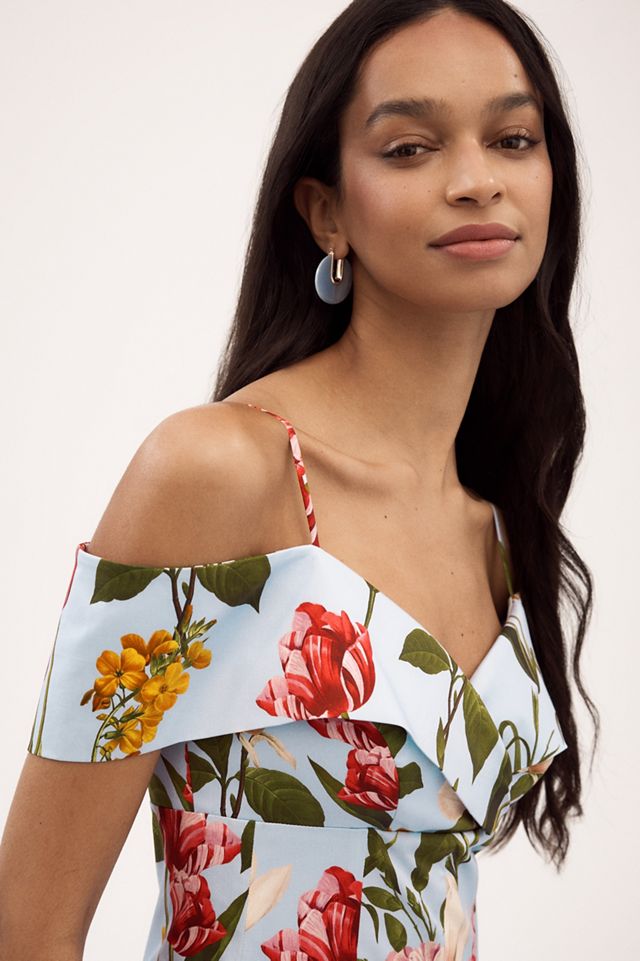 Sachin & Babi Minnie Off-The-Shoulder Floral A-Line Midi Dress #3