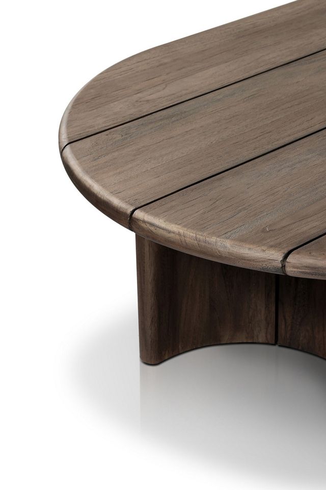Paden Indoor/Outdoor Teak Wood Coffee Table #3