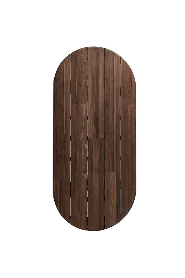 Paden 94" Oval Teak Outdoor Dining Table #4