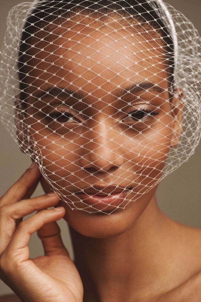 Twigs & Honey Bridal Birdcage Headband Veil #3