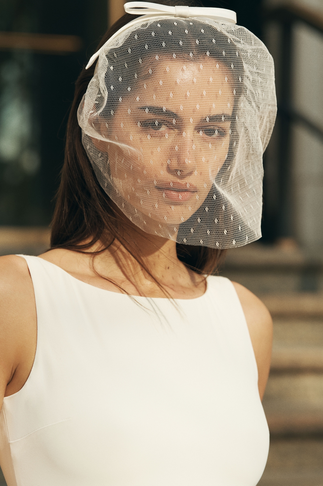 Twigs & Honey Silk Bow Veil Headband
