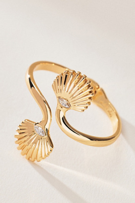 Ettika Scallop Shell Arm Cuff In Gold