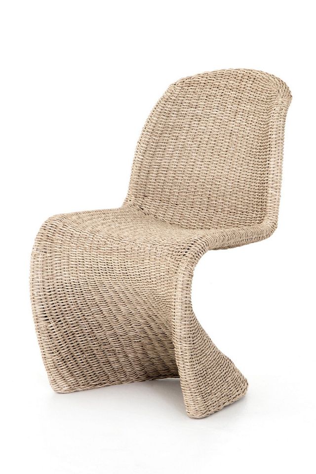 Portia Faux-Wicker Outdoor Dining Chair #1