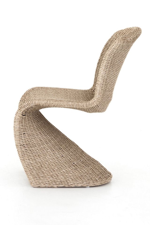 Portia Faux-Wicker Outdoor Dining Chair #2