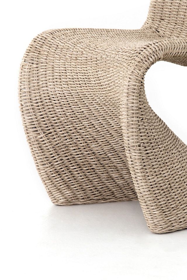 Portia Faux-Wicker Outdoor Dining Chair #4