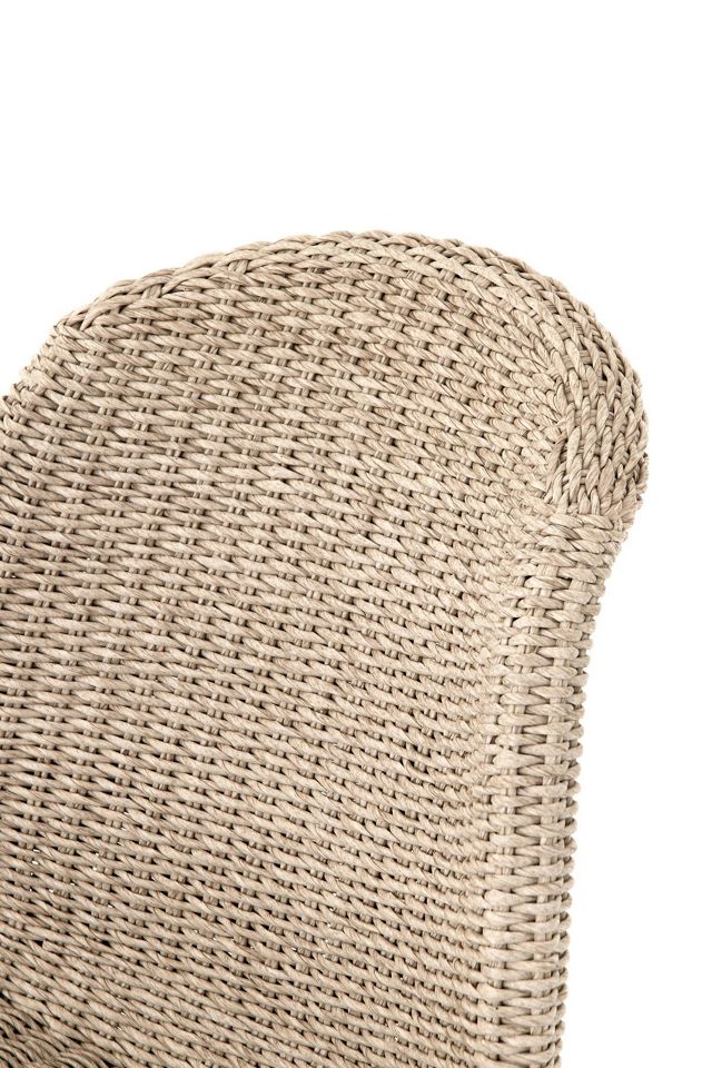 Portia Faux-Wicker Outdoor Dining Chair #5