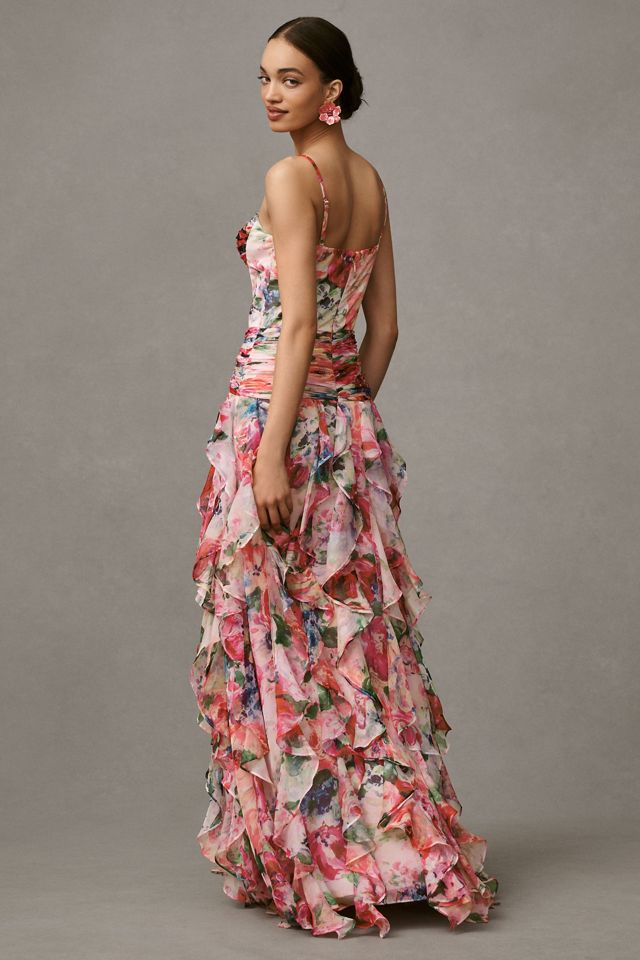 Dress The Population Lux Ruffle Maxi Dress #1