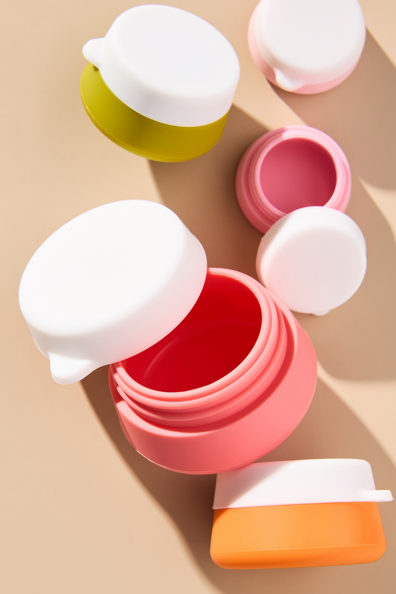Miamica Rickrack 5-Piece Reusable Silicone Travel Jar Set