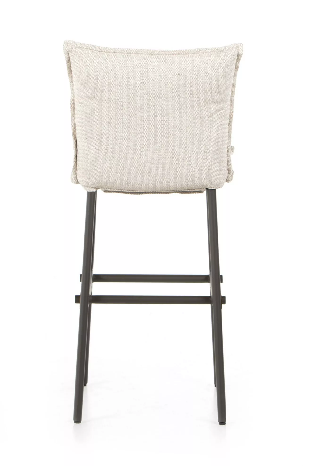 Rear view of Vega outdoor bar stool with back cushion