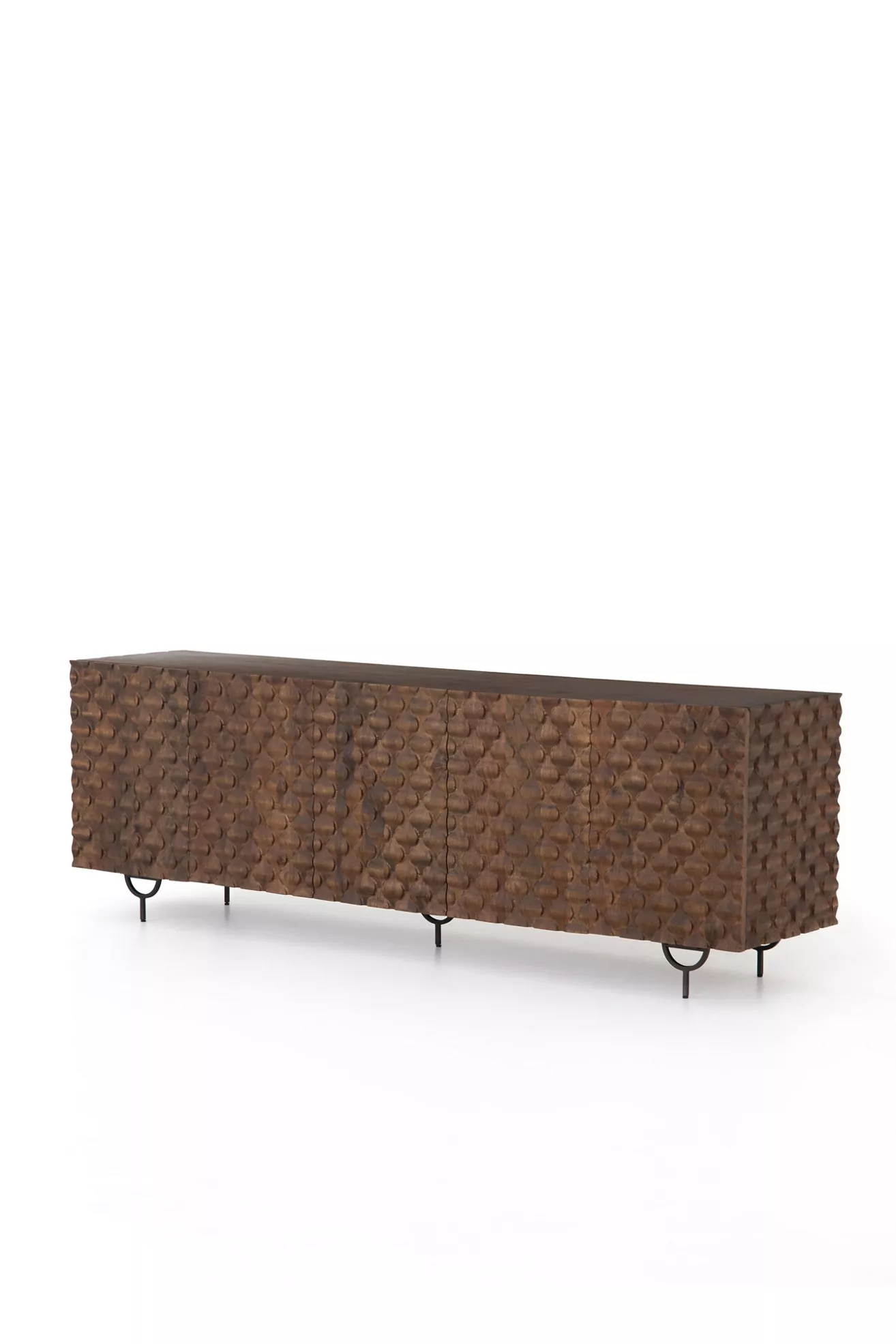Rio Carved Wood Media Console - thumbnail 2
