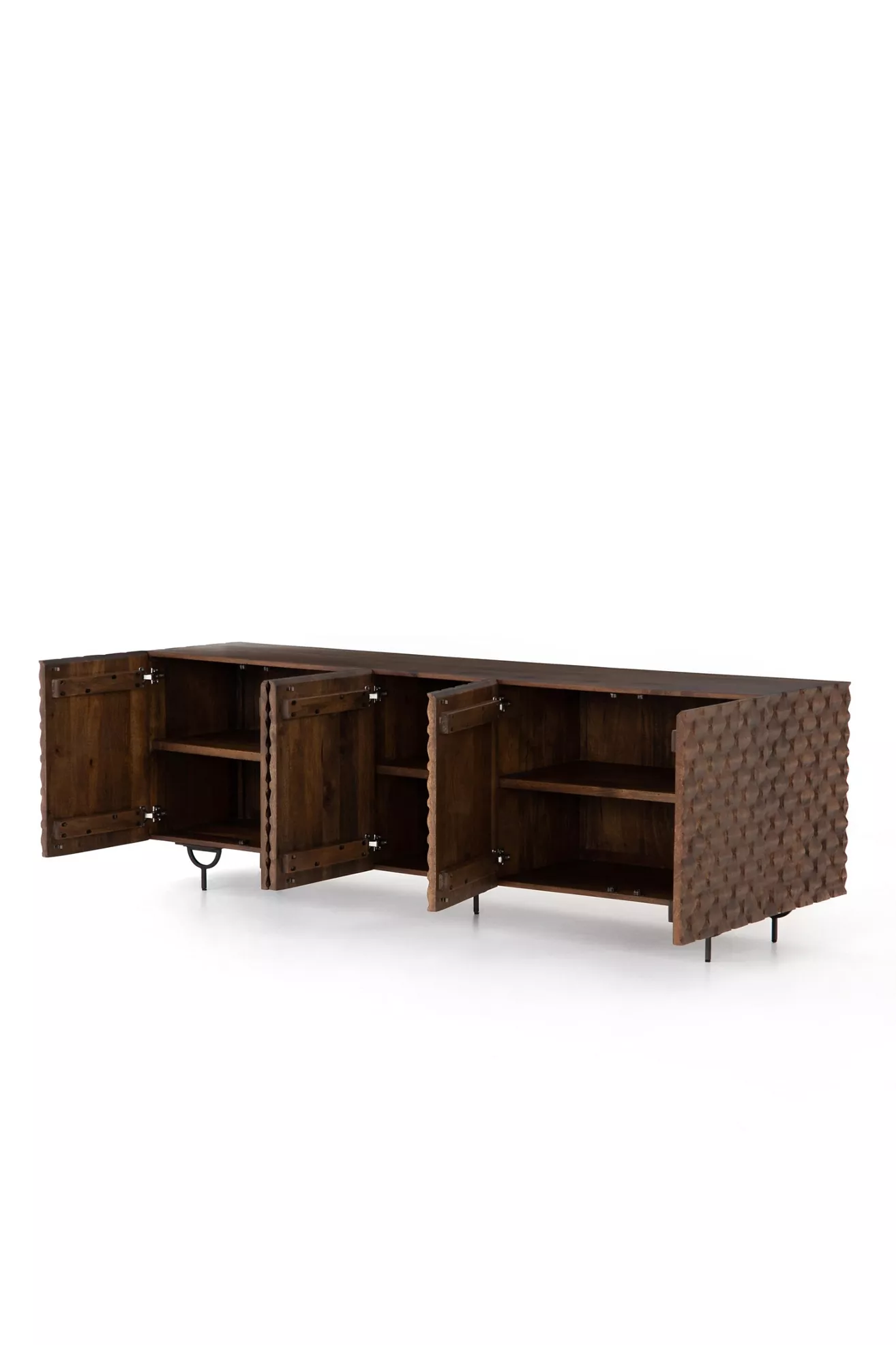 Rio Carved Wood Media Console - thumbnail 3