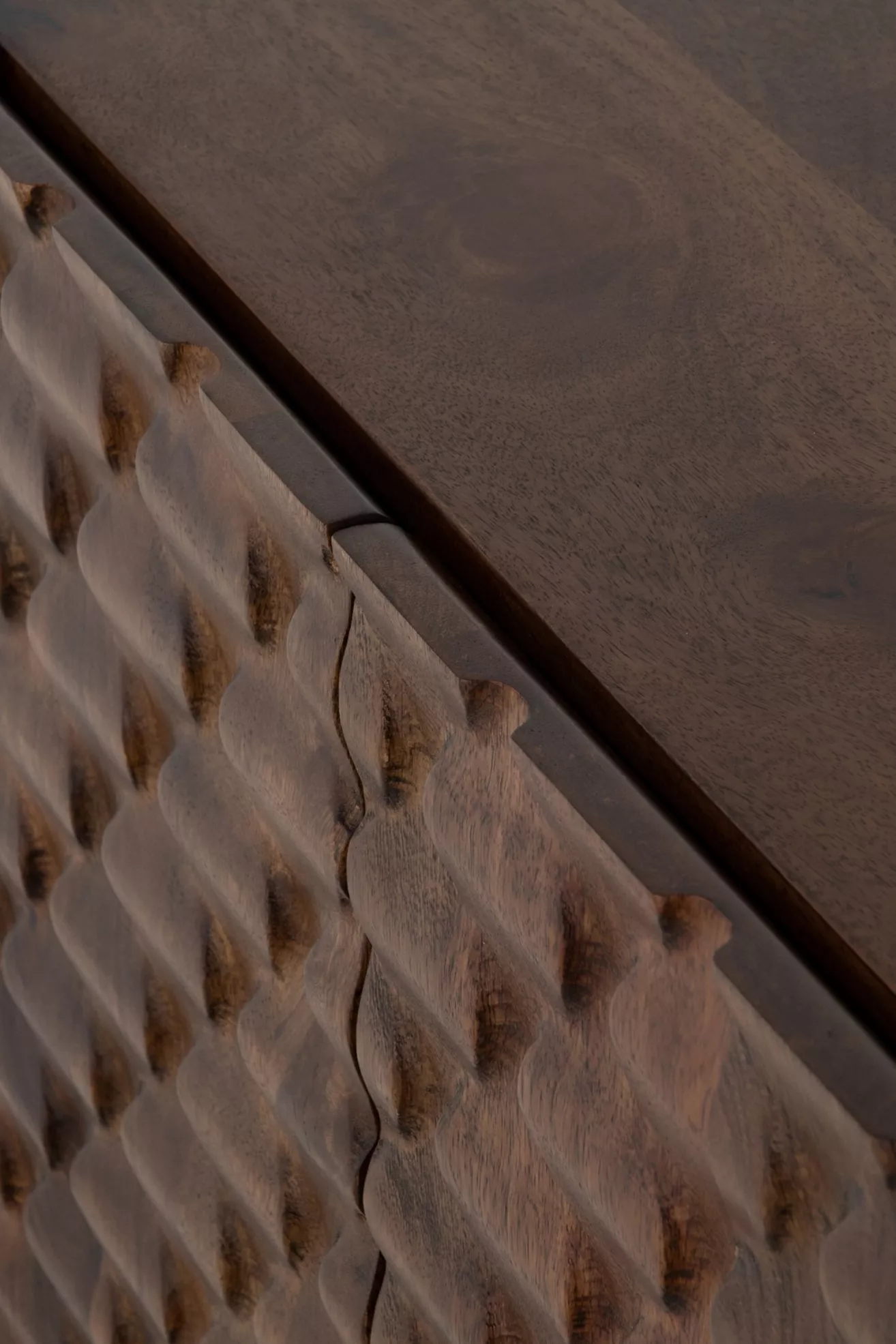 Rio Carved Wood Media Console - thumbnail 7