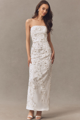 Magnolia Strapless Beaded Sequin Maxi Dress