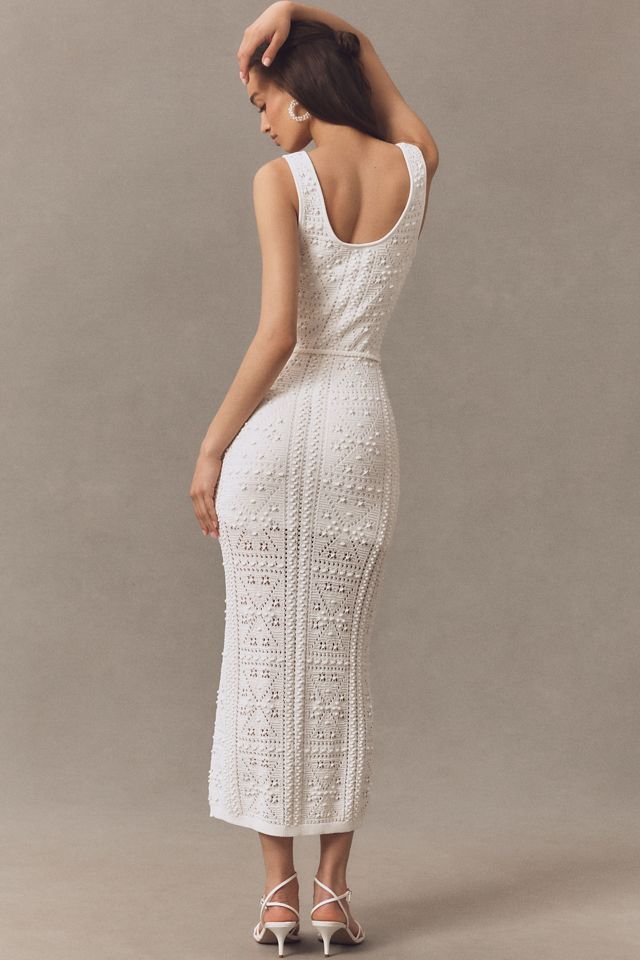 Milly Sleeveless Pointelle Knit Midi Dress #1