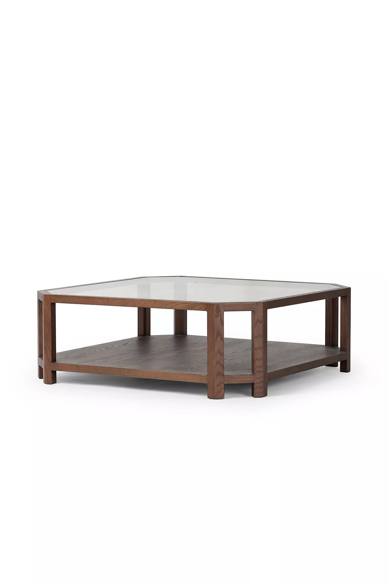 Jenzen Octagonal Tempered Glass Coffee Table - thumbnail 2
