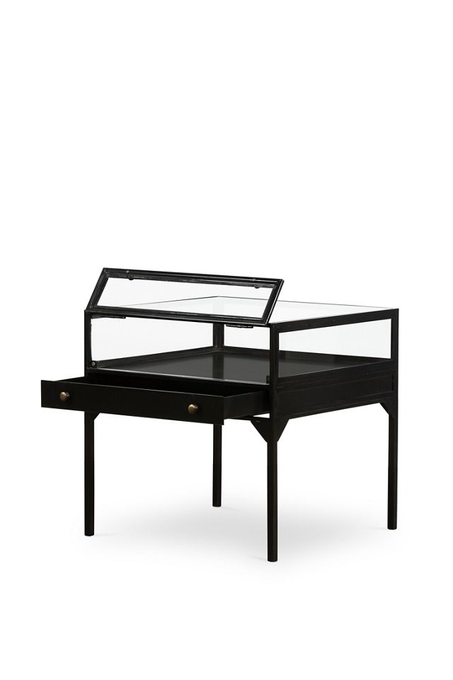 Shadow Box Tempered Glass End Table #2
