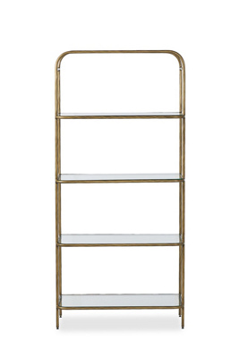 Anthropologie Swinton Etagere Aged Brass Bookcase