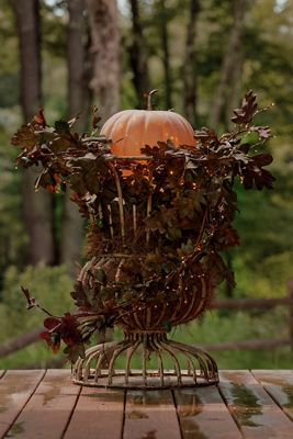 Frosted Glass Pumpkin, 12"