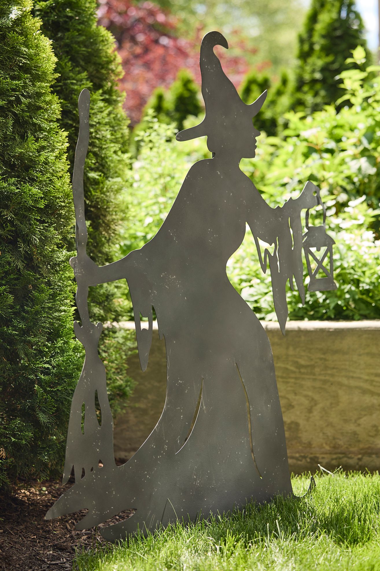 Giant Witch Iron Garden Stake - Black, XXL