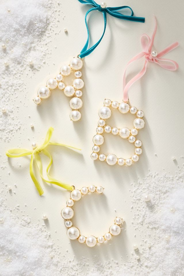 Pearl Monogram Ornament #1