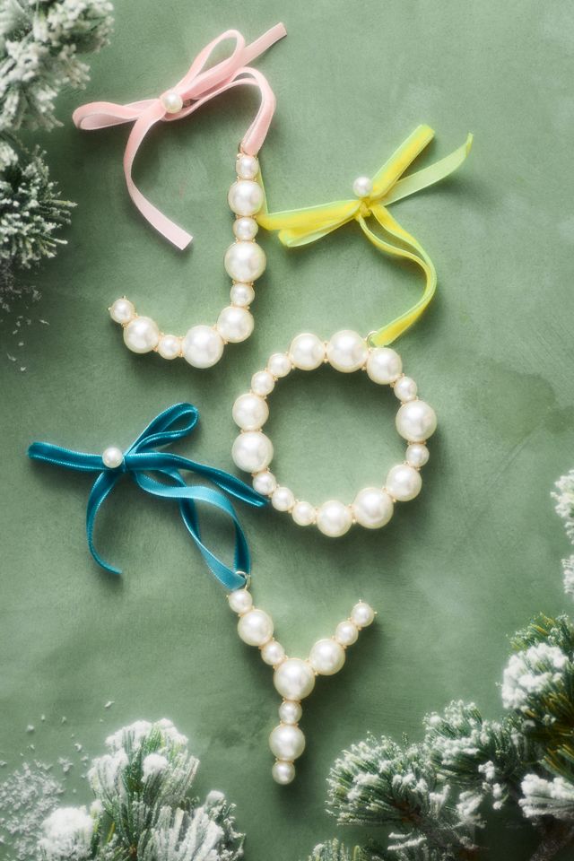 Pearl Monogram Ornament #2