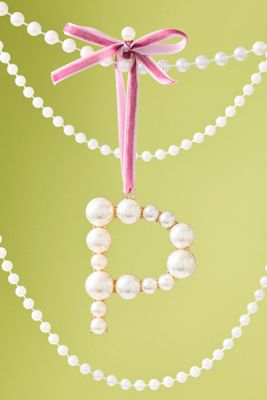 Pearl Monogram Ornament
