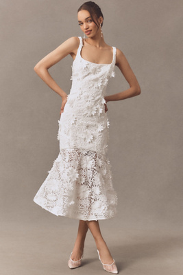 Bardot Marico Sleeveless Lace Appliqu Midi Dress | Anthropologie