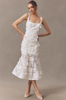 Bardot Marico Sleeveless Lace Appliqué Midi Dress