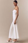 Bardot Solana Strapless Gathered Mesh Drop-Waist Maxi Dress