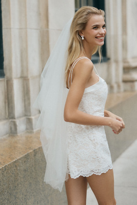 Bhldn Sleeveless Sheer Lace Romper In White