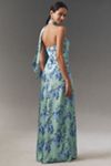 Sachin & Babi Molly Scarf-Neck Strapless Column Maxi Dress