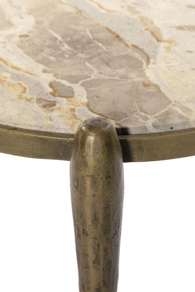 Ruthie Marble Round End Table #3