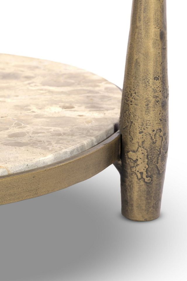 Ruthie Marble Round End Table #4