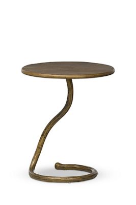 Vera Round Brass End Table