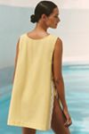Maeve Linen Blend Rickrack Side-Tie Tunic Top