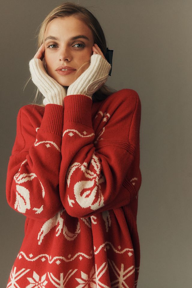 Jocelyn Heart Knit Fingerless Gloves #1