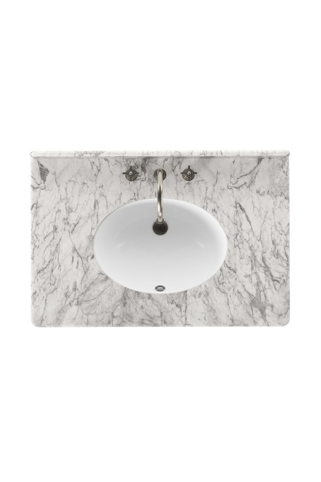 Toulouse Marble-Top Single Oak Bathroom Vanity #4