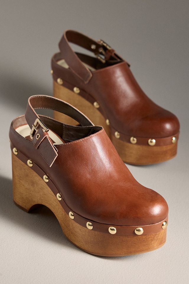 Dolce Vita Adelan Wood-Bottom Clog Heels #1