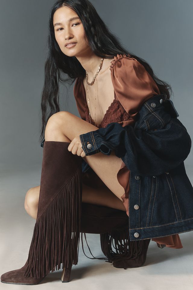 Dolce Vita Giano Suede Fringe Boots #1