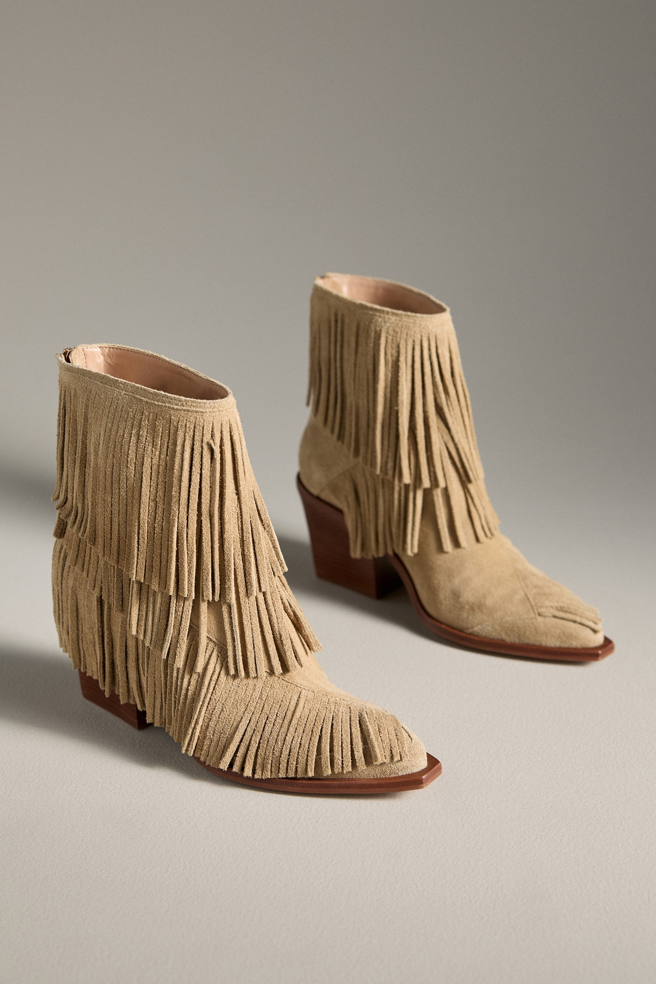 Dolce Vita Torey Suede Fringe Heeled Boots