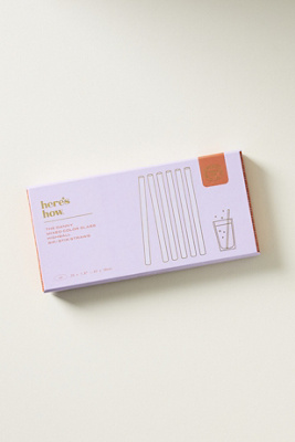 Here's How Glass Highball Straws, Set Of 6 In Transparent