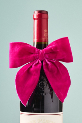Santa Barbara Design Studio Velvet Wine Bottle Bow